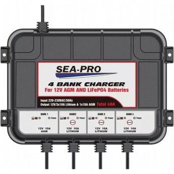 Зарядное устройство SEA-PRO TE4-0273 1х12В AGM, 3х12В LiFePo4