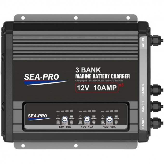 Зарядное устройство SEA-PRO ТЕ4-0331 3х12В AGM, LEAD-ACID, LiFePo4 TE4-0331