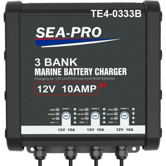 Зарядное устройство SEA-PRO ТЕ4-0333В 3х12В AGM, LEAD-ACID, LiFePo4 TE4-0333B